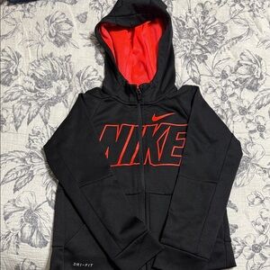 Nike Kids Black and Red Raincoat